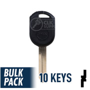 Ford Transponder Key Blank (H84-PT, H92-PT) Pack of 10 Automotive Key JMA USA