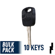 Ford Transponder Key ( H72-PT, 598333 ) Pack of 10 Automotive Key JMA USA