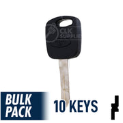 Ford Transponder Key ( H72-PT, 598333 ) Pack of 10 Automotive Key JMA USA