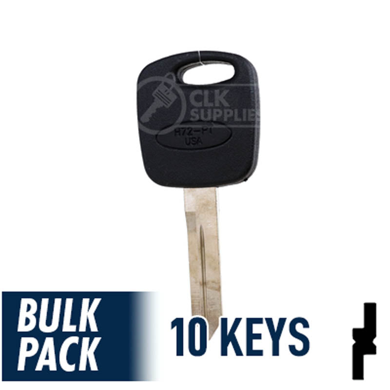 Ford Transponder Key ( H72-PT, 598333 ) Pack of 10 Automotive Key JMA USA