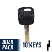 Ford Transponder Key ( H72-PT, 598333 ) Pack of 10 Automotive Key JMA USA