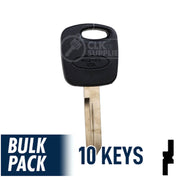Ford Transponder Key ( H72-PT, 598333 ) Pack of 10 Automotive Key JMA USA