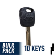 Ford Transponder Key ( H72-PT, 598333 ) Pack of 10 Automotive Key JMA USA
