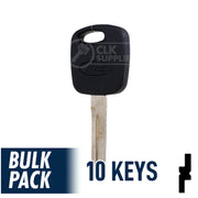 Ford Transponder Key ( H72-PT, 598333 ) Pack of 10 Automotive Key JMA USA