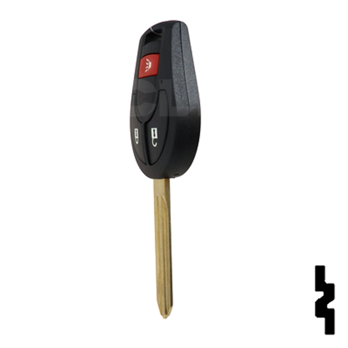Nissan 3 Button Remote Head Key (3B1) - By Ilco Automotive Key Ilco