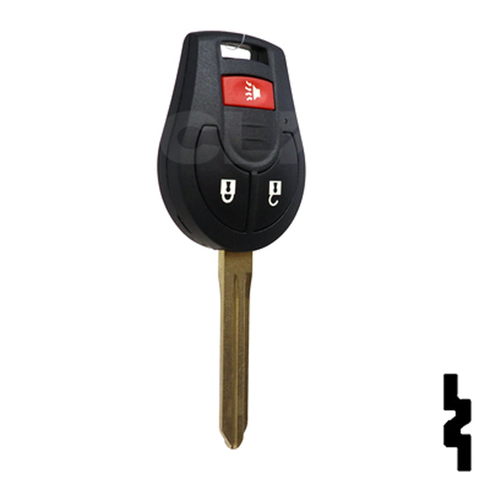 Nissan 3 Button Remote Head Key (3B1) - By Ilco Automotive Key Ilco