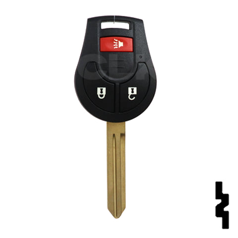 Nissan 3 Button Remote Head Key (3B1) - By Ilco