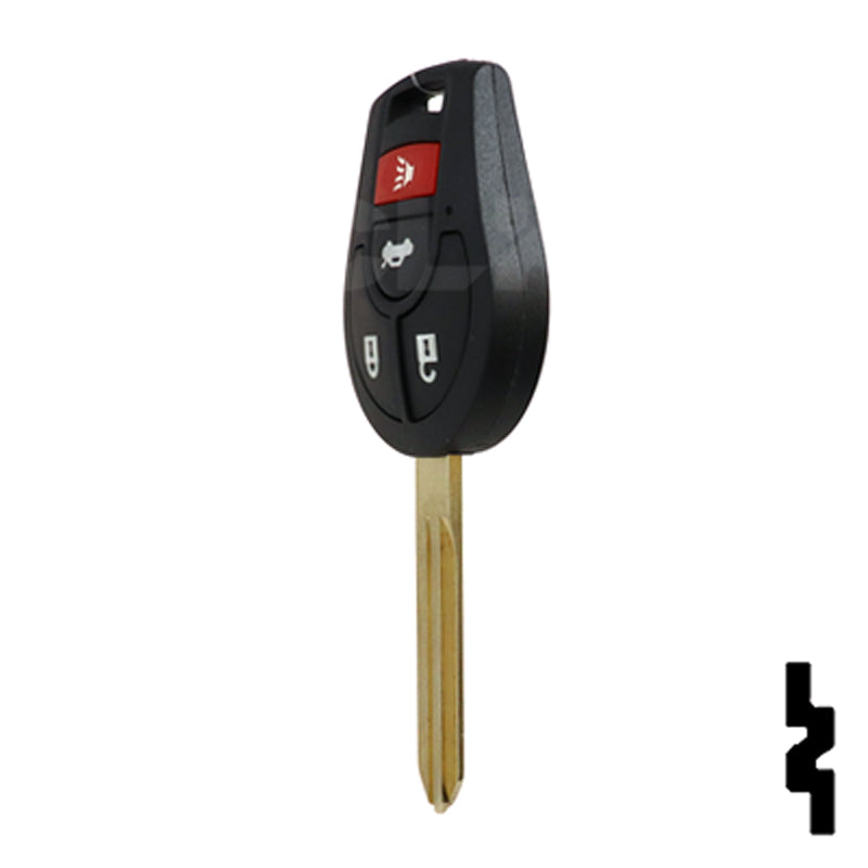 Nissan OEM Replacement Remote Key - 4 Button w/ Trunk Automotive Key Solid Keys USA