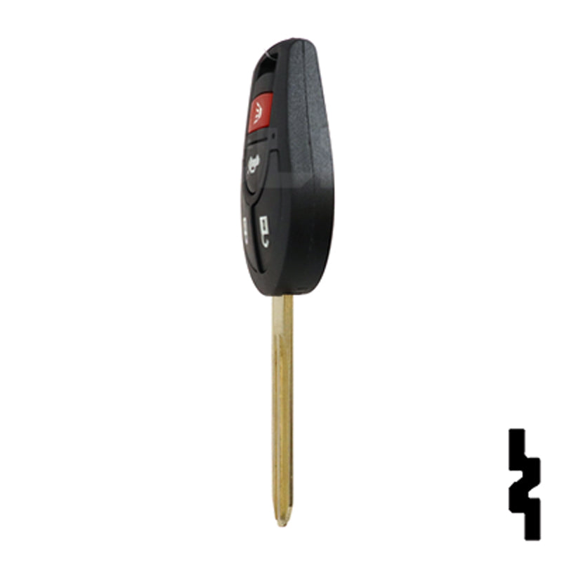 Nissan OEM Replacement Remote Key - 4 Button w/ Trunk Automotive Key Solid Keys USA