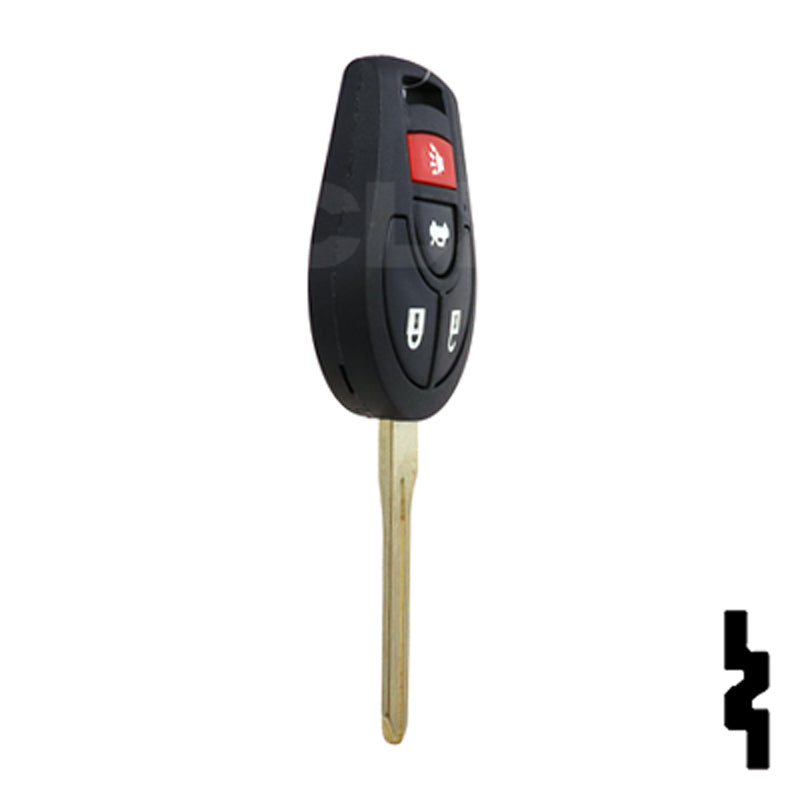 Nissan OEM Replacement Remote Key - 4 Button w/ Trunk Automotive Key Solid Keys USA