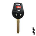 Nissan OEM Replacement Remote Key - 4 Button w/ Trunk Automotive Key Solid Keys USA