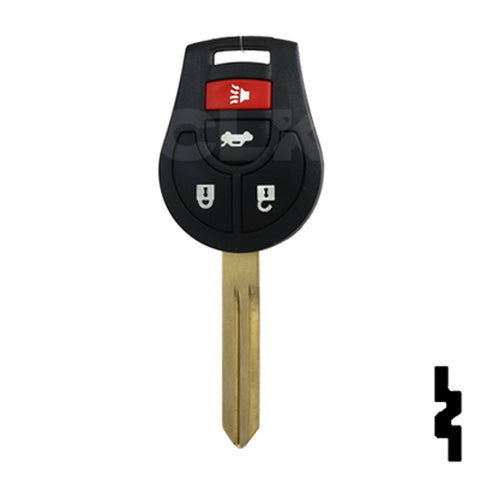 Nissan OEM Replacement Remote Key - 4 Button w/ Trunk Automotive Key Solid Keys USA