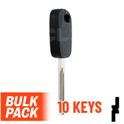 OEM Uncut Transponder Key | Ford | H72-PT, 598333 ( Pack of 10 ) Automotive Key JMA USA