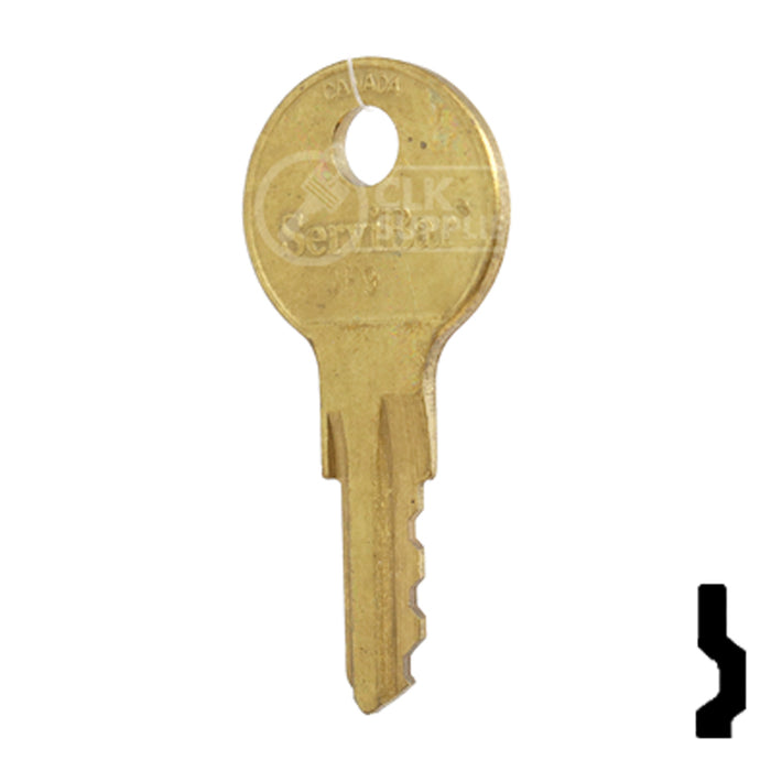 Precut Key Blank | Servibar | BD246 Automotive Key Framon Manufacturing Company, Inc