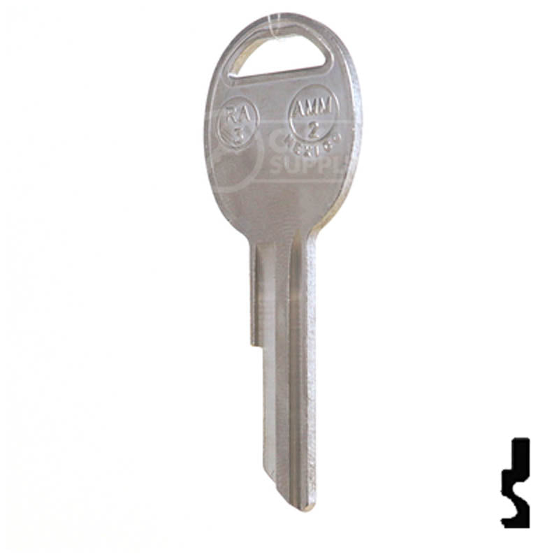 RA3, S1970AM GM And AMC Key Automotive Key JMA USA