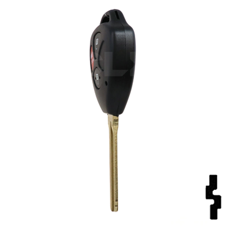 Toyota 3 Button Remote Head Key (4D-67 Transp.)(3BD1) - By Ilco Automotive Key Ilco
