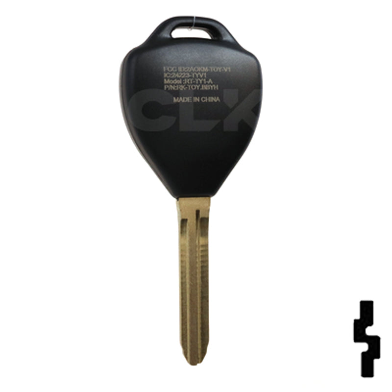 Toyota 3 Button Remote Head Key (4D-67 Transp.)(3BD1) - By Ilco Automotive Key Ilco