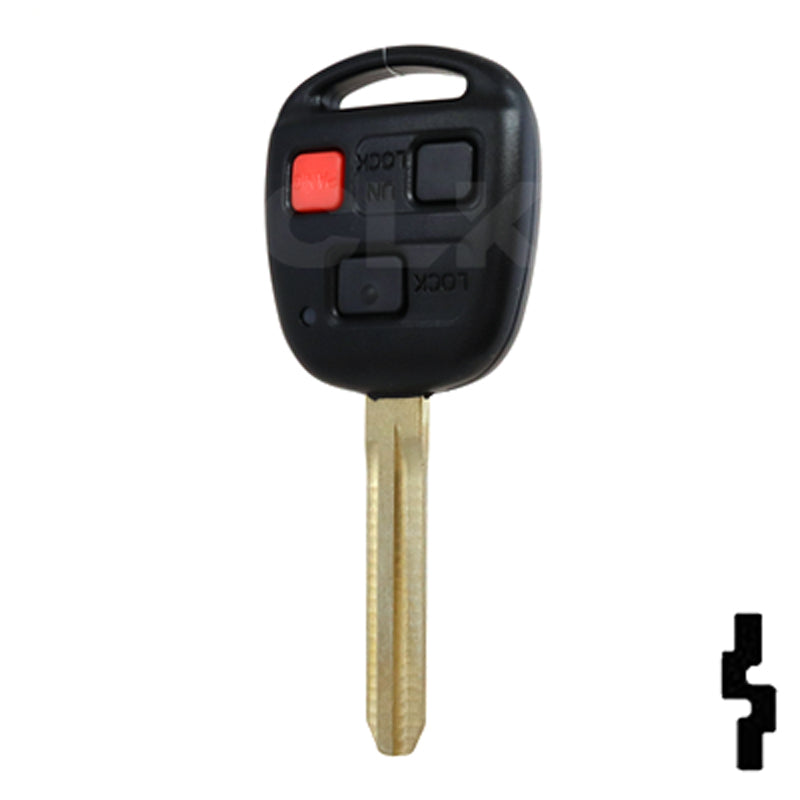 Toyota 3 Button Remote Head Key "G" Chip (3BFJ2) - By Ilco Automotive Key Ilco