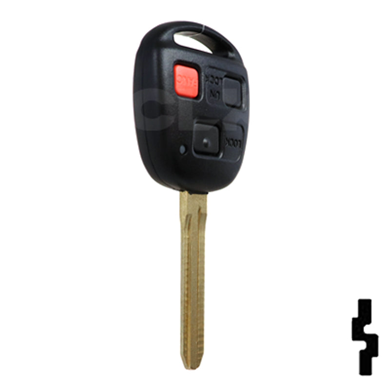 Toyota 3 Button Remote Head Key "G" Chip (3BFJ2) - By Ilco Automotive Key Ilco