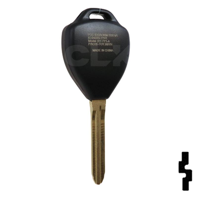 Toyota 3 Button Remote Head Key (G Transp.) (3BG2) - By Ilco Automotive Key Ilco