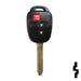 Toyota 3 Button Remote Head Key (H Transp.) (3BH3) - By Ilco Automotive Key Ilco