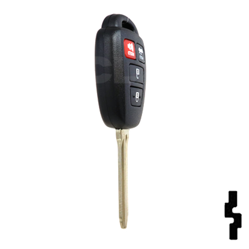Toyota 4 Button Remote Head Key (G Transp.) (4BG) - By Ilco Automotive Key Ilco