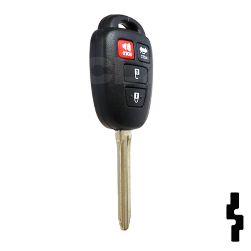 Toyota 4 Button Remote Head Key (H Transp.) (4BH) - By Ilco Automotive Key Ilco