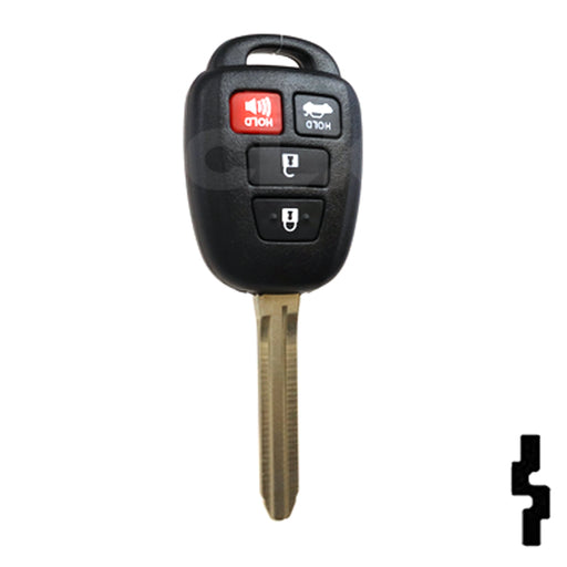 Toyota 4 Button Remote Head Key (H Transp.) (4BH) - By Ilco Automotive Key Ilco