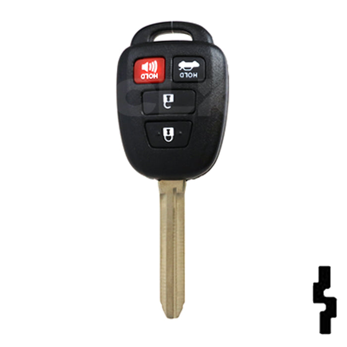 Toyota 4 Button Remote Head Key (H Transp.) (4BH2) - By Ilco Automotive Key Ilco