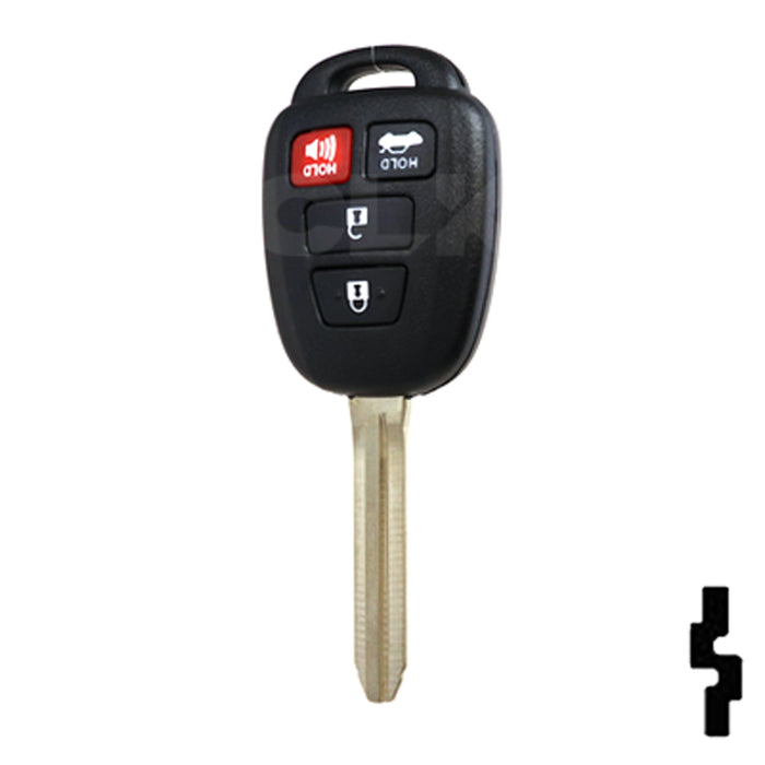 Toyota 4 Button Remote Head Key (H Transp.) (4BH2) - By Ilco Automotive Key Ilco