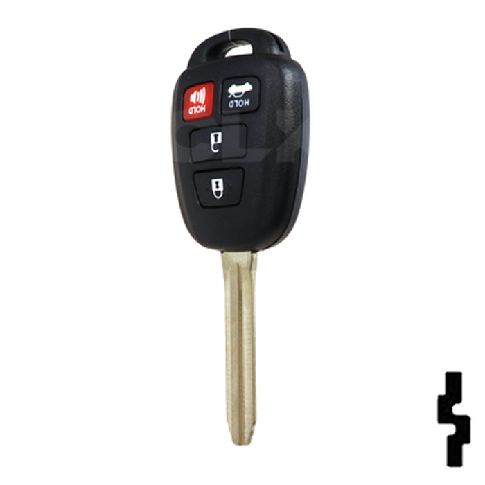 Toyota 4 Button Remote Head Key (H Transp.) (4BH2) - By Ilco Automotive Key Ilco