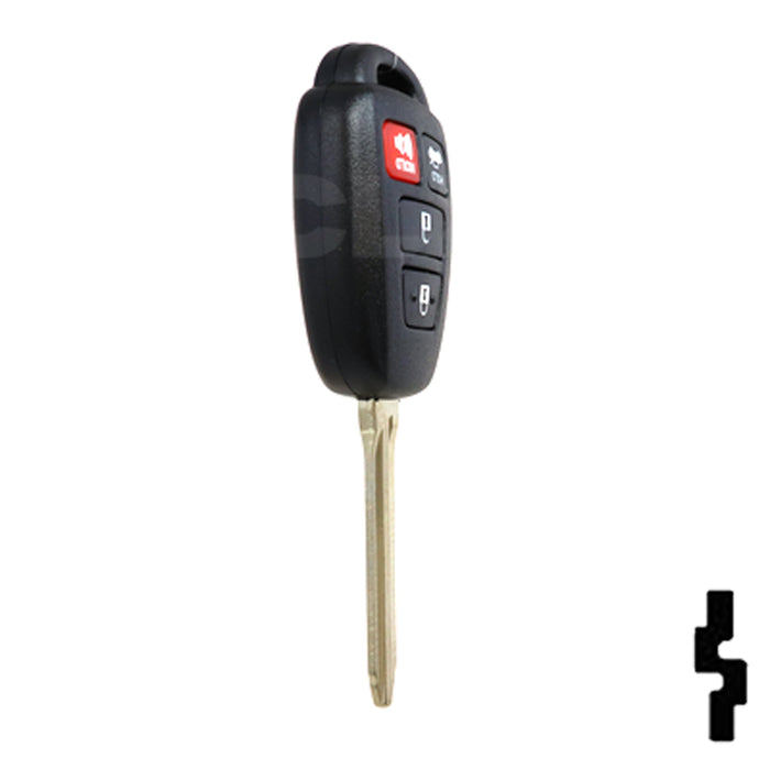 Toyota 4 Button Remote Head Key (H Transp.) (4BH2) - By Ilco Automotive Key Ilco