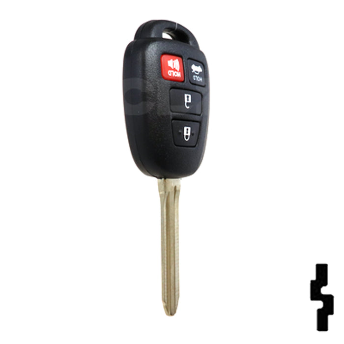 Toyota 4 Button Remote Head Key (H Transp.) (4BH2) - By Ilco Automotive Key Ilco