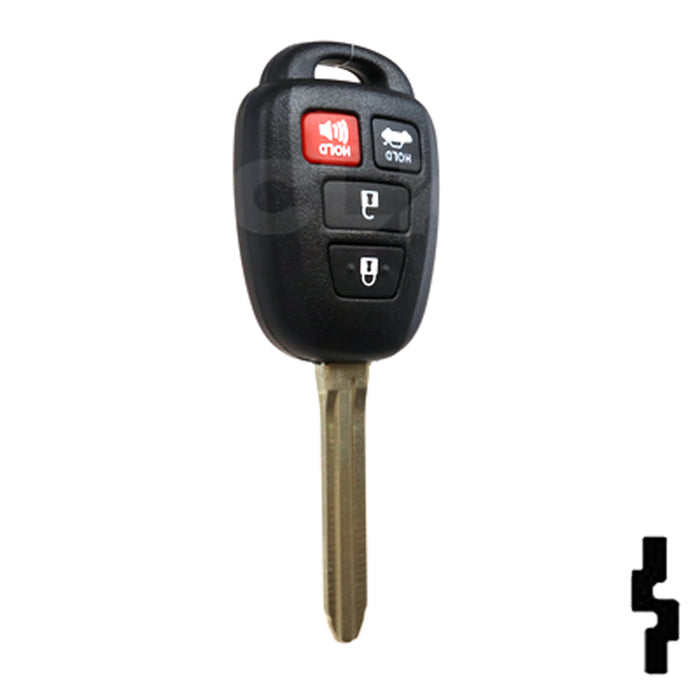Toyota 4 Button Remote Head Key (H Transp.) (4BH2) - By Ilco Automotive Key Ilco