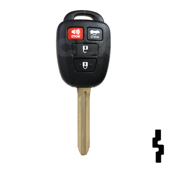 Toyota 4 Button Remote Head Key (H Transp.) (4BH2) - By Ilco Automotive Key Ilco
