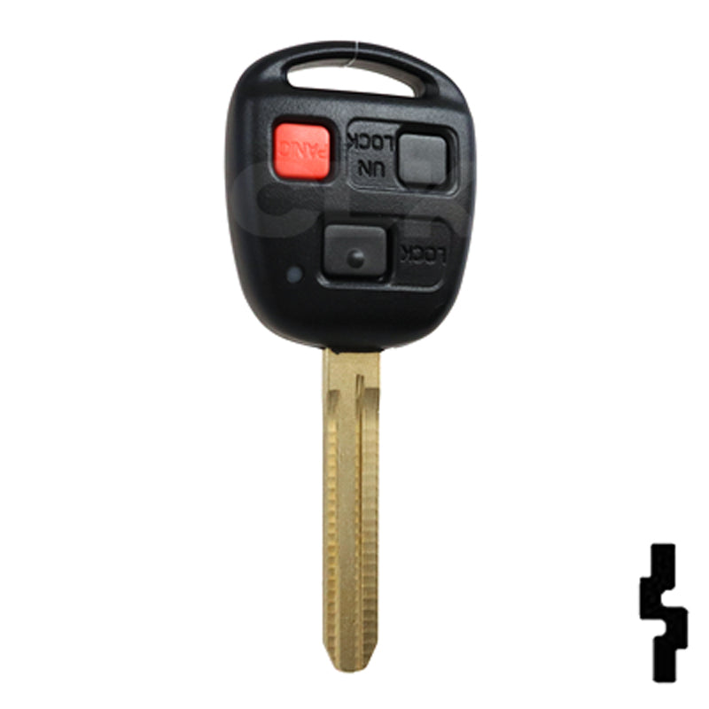 Toyota FJ Cruiser 3 Button Remote Head Key (4D67) (3BFJ) - By Ilco Automotive Key Ilco
