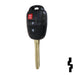 Toyota Prius C 3 Button Remote Head Key (Non-Transp.) (3BPC) - By Ilco Automotive Key Ilco