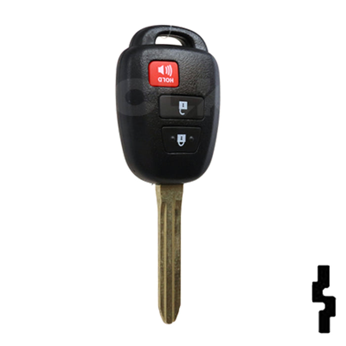 Toyota Prius C 3 Button Remote Head Key (Non-Transp.) (3BPC) - By Ilco Automotive Key Ilco