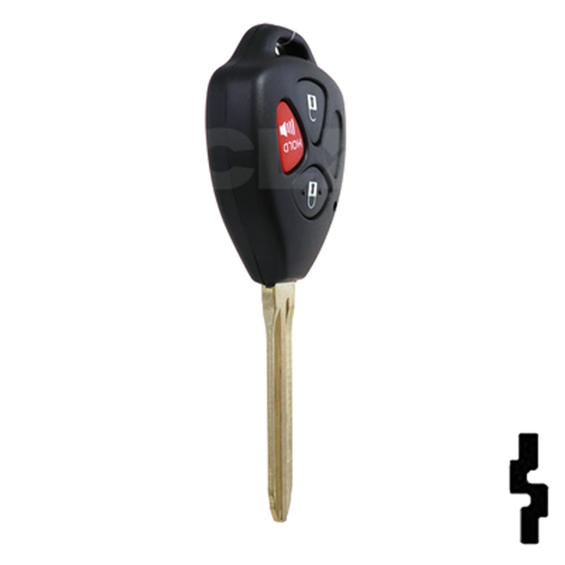 Toyota Yaris 3 Button Remote Head Key (H Transp.) (3BH2) - By Ilco Automotive Key Ilco