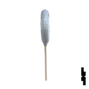Uncut 4D-64 Chip Transponder Key | Chrysler | Y160PT Automotive Key Ilco