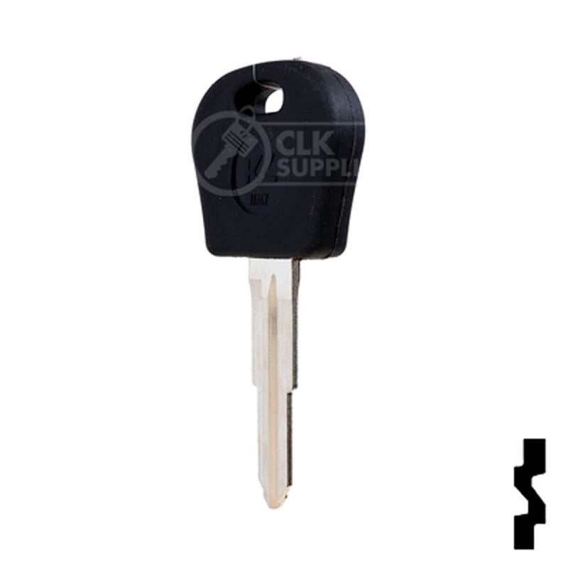 Uncut Cloneable Transponder Key Blank | Daewoo | DW05RT5 Automotive Key Keyline USA