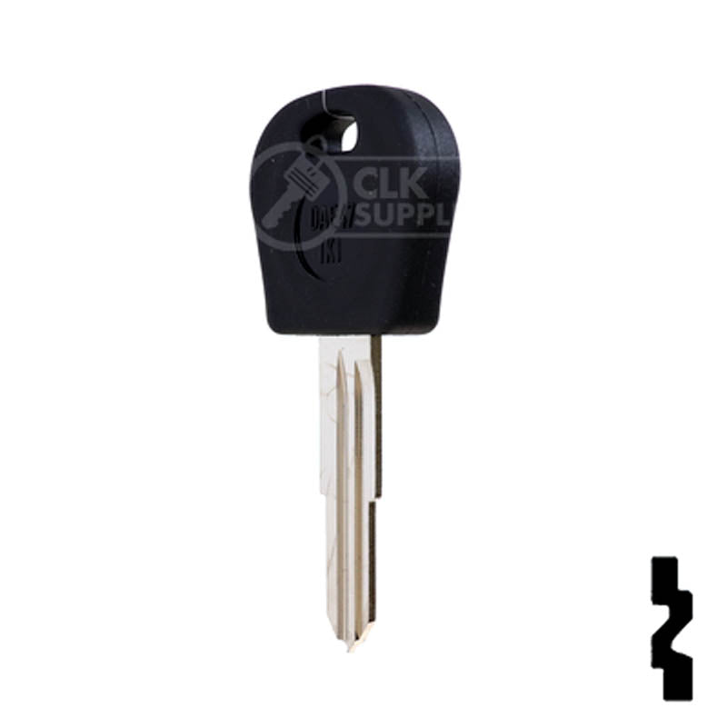 Uncut Cloneable Transponder Key Blank | Daewoo | DW05T5 Automotive Key Keyline USA