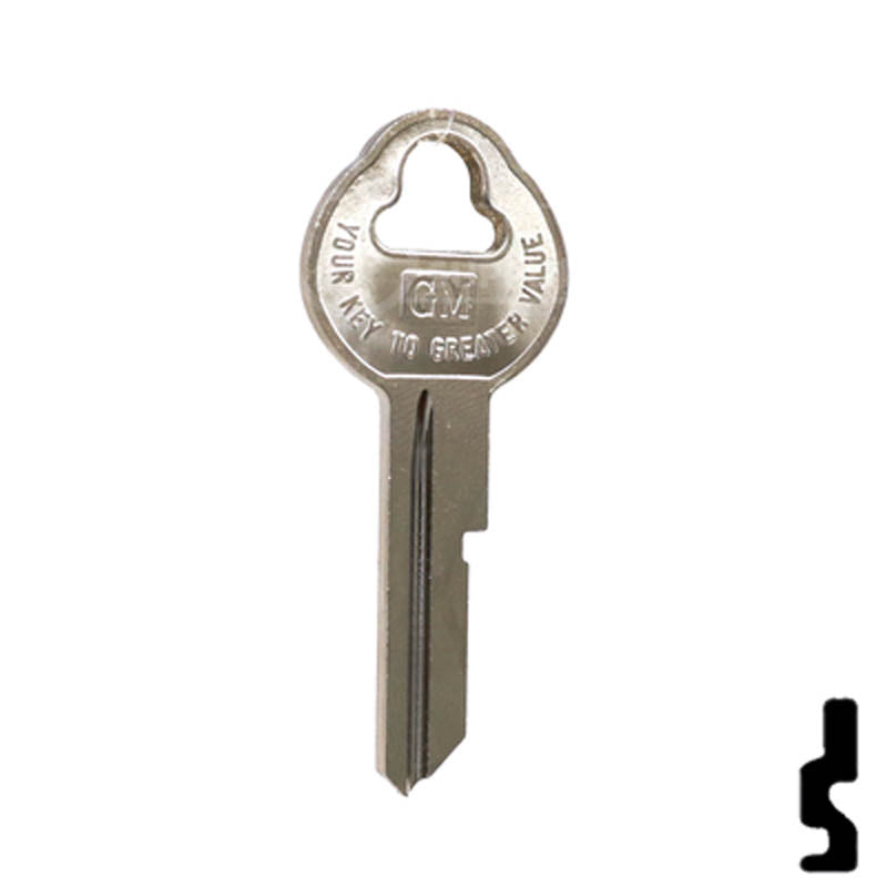 Uncut Key Blank | 32319 | GM OEM Secondary Key Automotive Key Strattec