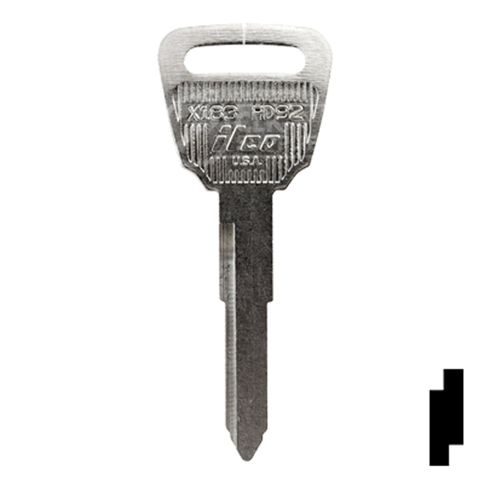 Uncut Key Blank | Acura | X183, HD92 Automotive Key Ilco