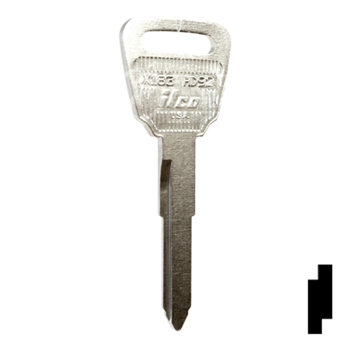 Uncut Key Blank | Acura | X183, HD92 Automotive Key Ilco