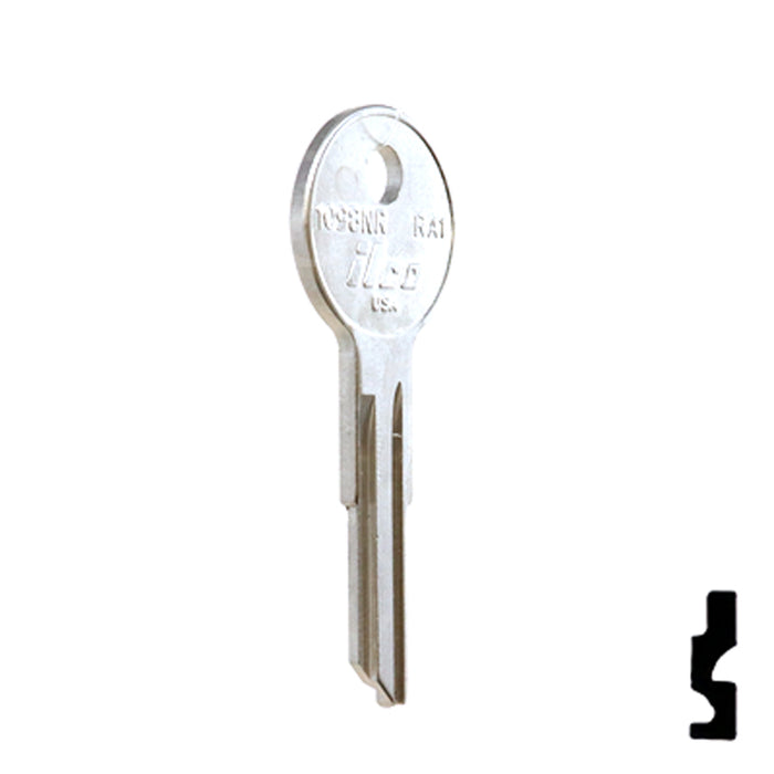 Uncut Key Blank | American Motors, Jeep, Renault | 1098NR, RA1 Automotive Key Ilco