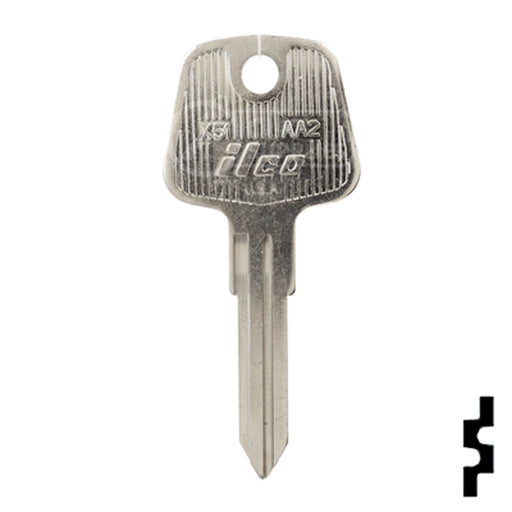 Uncut Key Blank | Audi | AA2, X51 Automotive Key Ilco