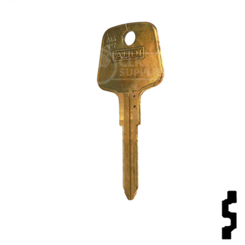 Uncut Key Blank | Audi | PA6 Automotive Key Ilco