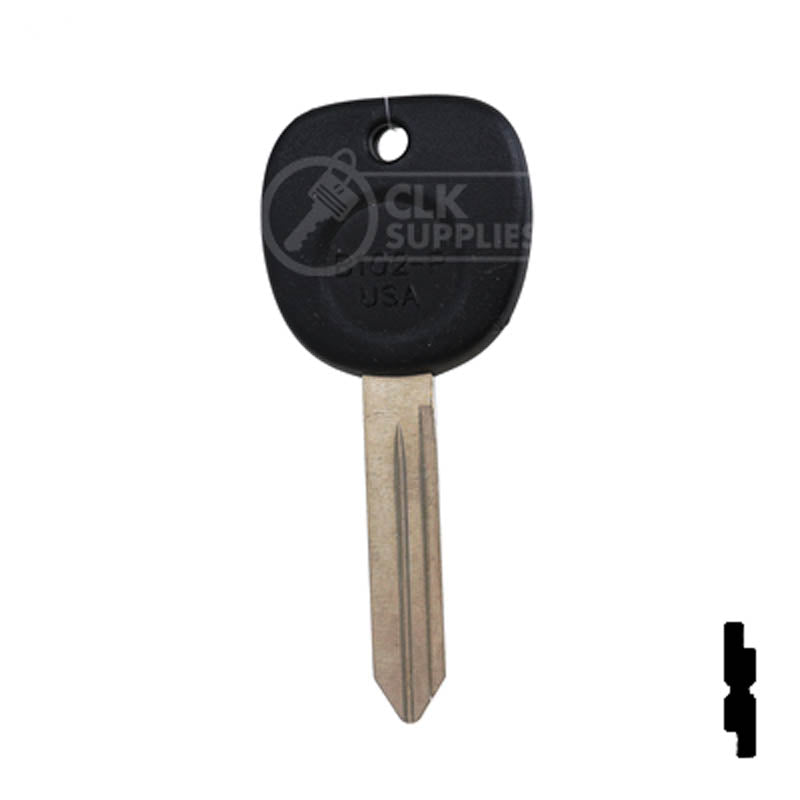 Uncut Key Blank | B102-P | GM Automotive Key JMA USA