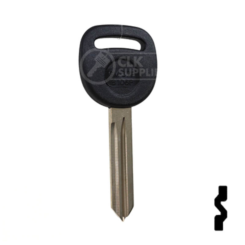 Uncut Key Blank | B106-P | GM Automotive Key JMA USA